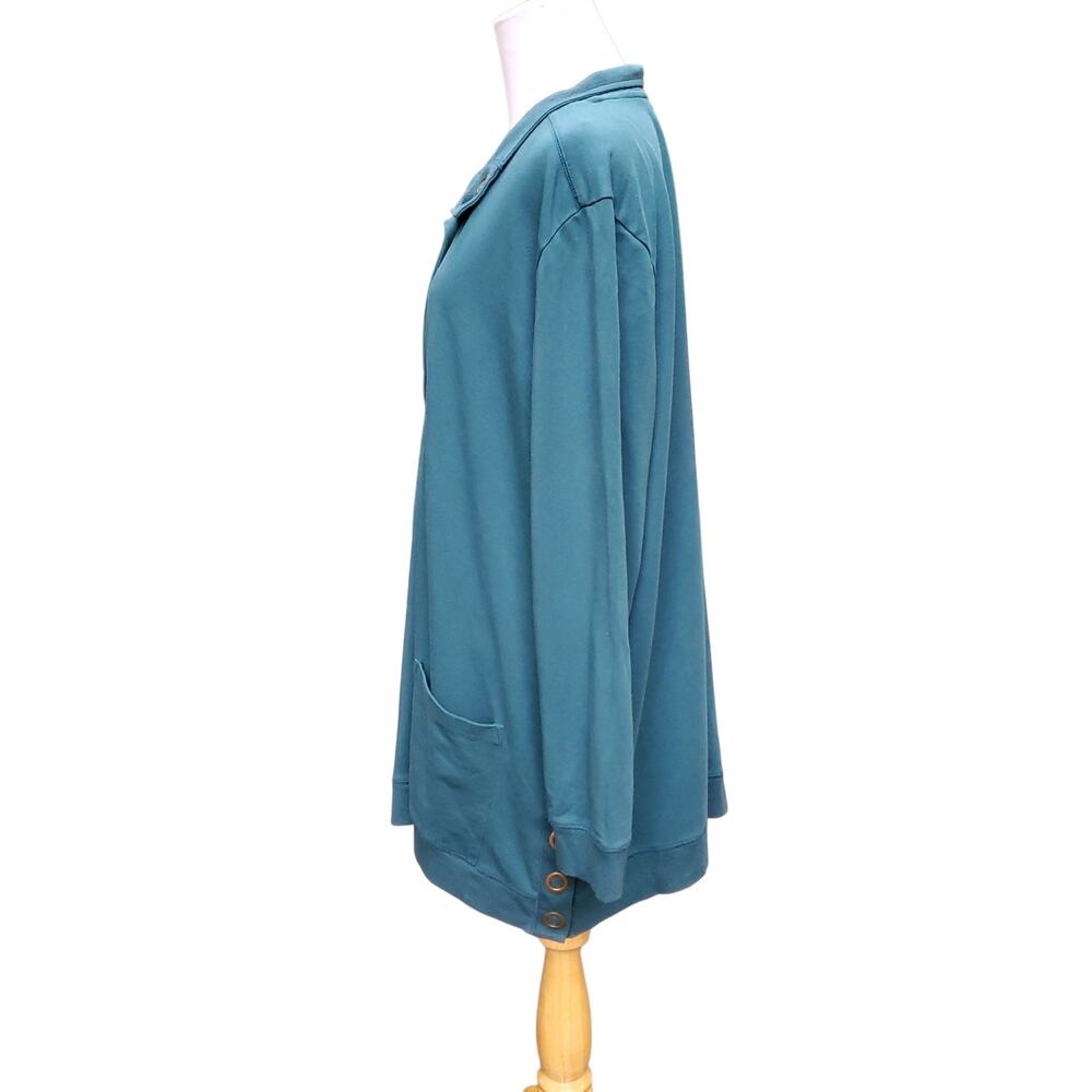Soft Surroundings Lakshmi Pullover Tunic TopTeal Blue Green Style 2EQ97 Sz 1X - Picture 7 of 12